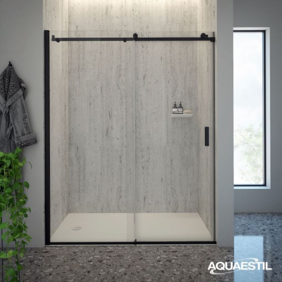 VRATA AQUAESTIL ARTEGO D 130 L ZA NIŠO ČRNI PROF. PROZ. STEK.