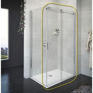 VRATA AQUAESTIL ARTEGO D 140 D SREBRNI PROFILI/PROZORNO STEKLO