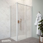 VRATA AQUAESTIL MARS D II 90 ZA+W BELI MAT PROF. PROZORNO STEKLO