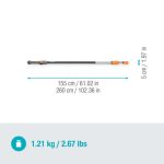 GARNITURA ZA PRANJE GARDENA IZTEZNO VODNO DRŽALO 155-260 CM - slika 7