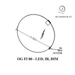 KLASIČNO OGLEDALO KOLPA SAN OG FI80, LED, IR, DIM - slika 2