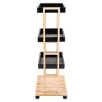 KUHINJSKO POLIČNO STOJALO ESTIA SERVIRNI VOZIČEK BAMBOO 01-13035 - ČRN - slika 4