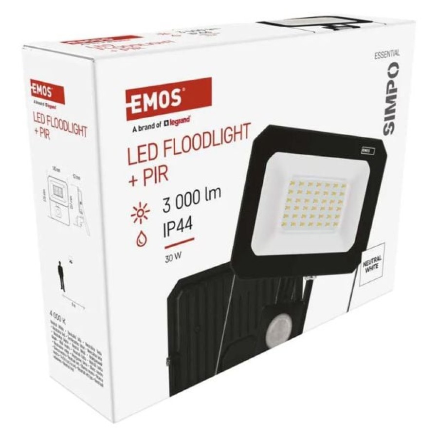 LED ZUNANJI REFLEKTOR EMOS SIMPO 30W 3000LM IP44 NW SENZOR - slika 12