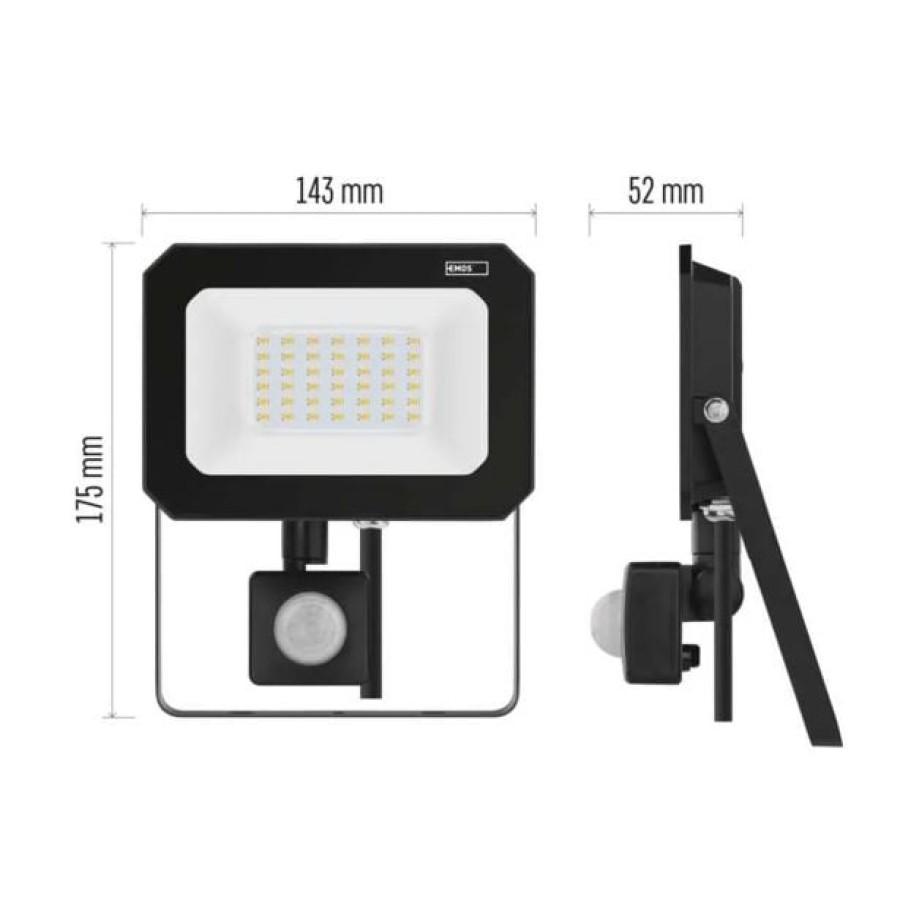 LED ZUNANJI REFLEKTOR EMOS SIMPO 30W 3000LM IP44 NW SENZOR - slika 5