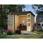 LESENA VRTNA HIŠKA KARIBU JUPITER A Z ANTRACIT OKV. 209X213X195 LES 19MM - slika 6