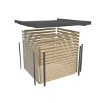 LESENA VRTNA HIŠKA KARIBU JUPITER A Z ANTRACIT OKV. 209X213X195 LES 19MM - slika 10