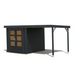 LESENA VRTNA HIŠKA KARIBU JUPITER C+ PODALJŠEK STREHE 2.35M, ANTRACIT