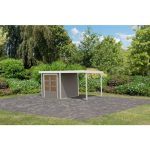 LESENA VRTNA HIŠKA KARIBU JUPITER D+ PODALJŠEK STREHE 2.35M, BELI OKVIR - slika 10