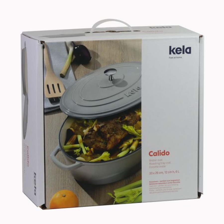 PEKAČ / MODEL ZA PEKO KELA 6 LIT CALIDO OVALNI ALUGUS SVETLO SIVA - slika 6