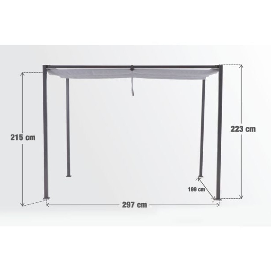PERGOLA NATERIAL HORALI 200X300 ZLOŽLJIVA STREHA - slika 4