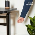 PISALNA MIZA VONHAUS SIT&STAND DELOVNA, NASTAVLJIVA, ČRNA - slika 4