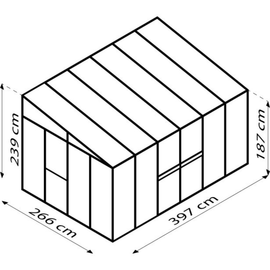 RASTLINJAK, STEKLO-V.PLOŠ VITAVIA ATHENA 10200 ESG/VP BELA 4X2.7M - slika 6