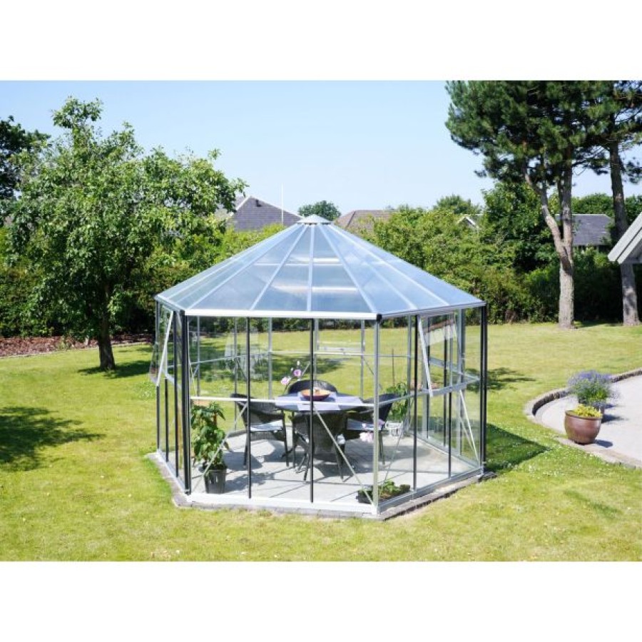 RASTLINJAK, STEKLO-V.PLOŠ VITAVIA PAVILJON HERA 9000 ESG/VP 3/6MM ALU 3.8X3.8M - slika 5