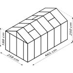 RASTLINJAK, STEKLO-V.PLOŠ VITAVIA ZEUS COMFORT 11900 ESGVP ČRNA 2.6X4.6M - slika 3