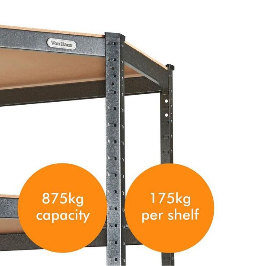 REGAL VONHAUS 5 POLIČNI KOTNI HAMMERITE 1.8M - slika 7