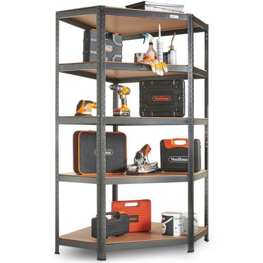 REGAL VONHAUS 5 POLIČNI KOTNI HAMMERITE 1.8M - slika 8