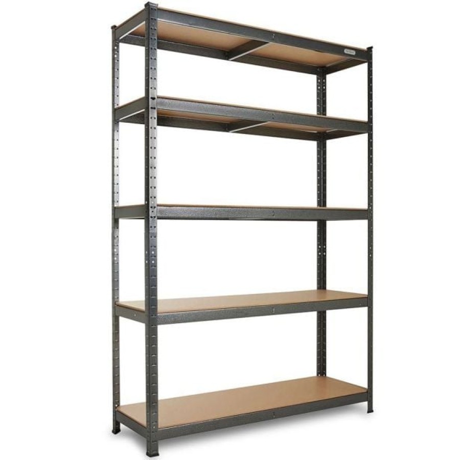 REGAL VONHAUS 5 POLIČNI ŠIROK HAMMERITE 1.8M - slika 8