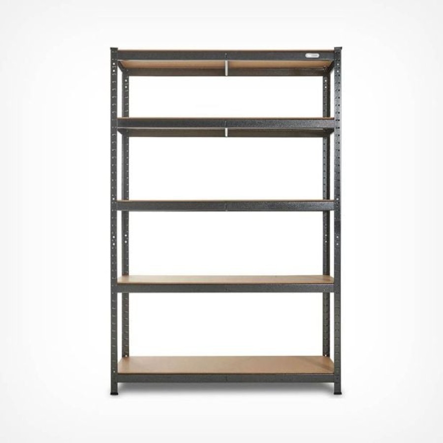 REGAL VONHAUS 5 POLIČNI ŠIROK HAMMERITE 1.8M - slika 9