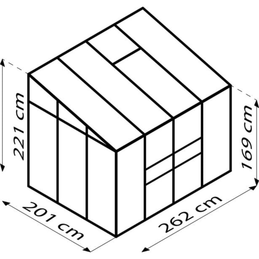 STEKLEN RASTLINJAK VITAVIA IDA 3300 ESG 3MM ČRNA 222X255X132 - slika 6