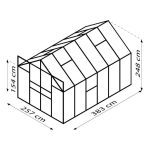 STEKLEN RASTLINJAK VITAVIA JUPITER 9900 ESG 3MM ALU 2.6X3.8M - slika 3