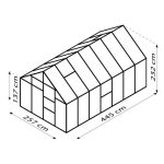 STEKLEN RASTLINJAK VITAVIA MERIDIAN 1 11500 ESG3MM SMARAGDNA 2.6X4.45M - slika 4