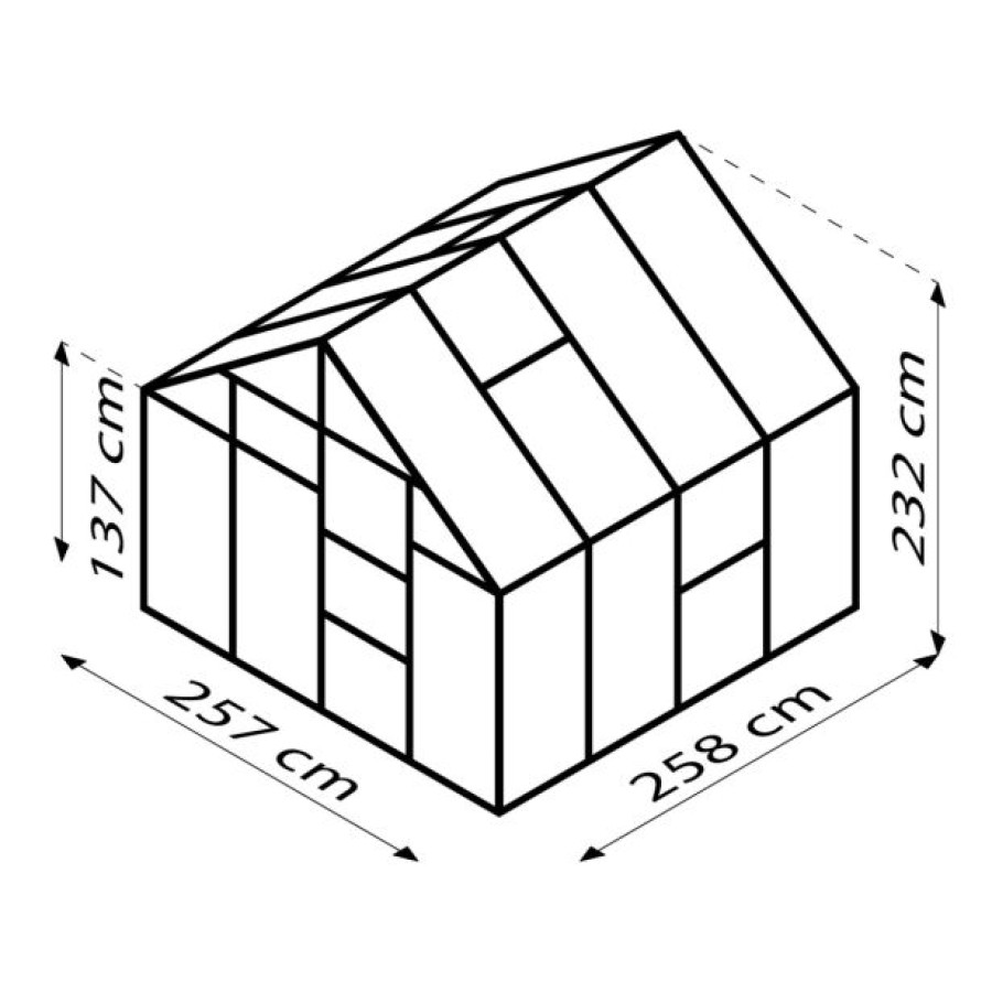 STEKLEN RASTLINJAK VITAVIA MERIDIAN 1 6700 ESG3MM SMARAGDNA 2.6X2.6M - slika 6
