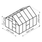 STEKLEN RASTLINJAK VITAVIA MERIDIAN 1 8300 ESG3MM ČRNA 2.6X3.2M - slika 4