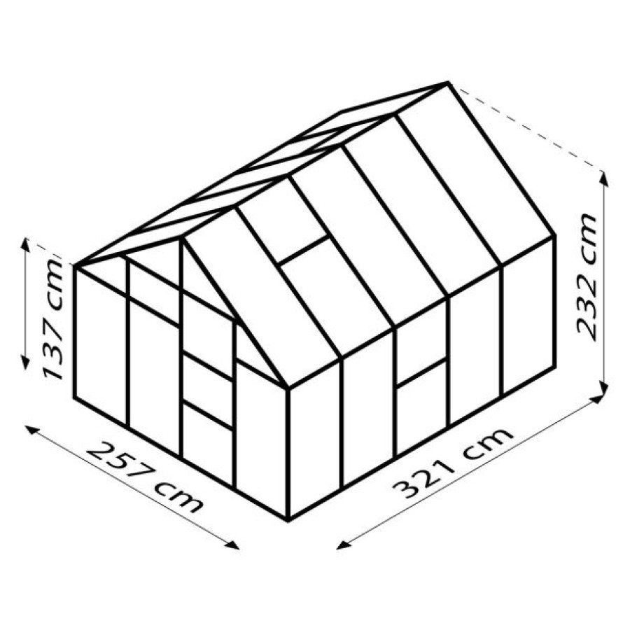STEKLEN RASTLINJAK VITAVIA MERIDIAN 1 8300 ESG3MM SMARAGDNA 2.6X3.2M - slika 5