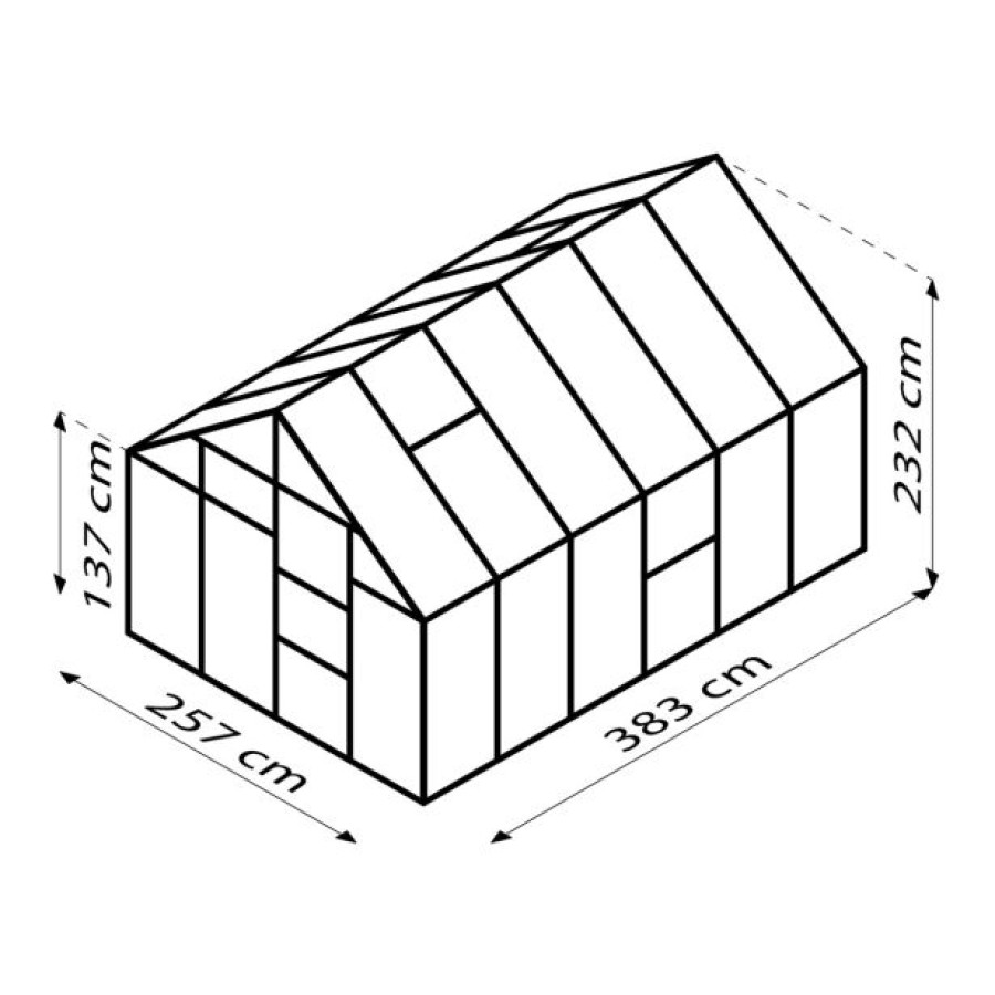 STEKLEN RASTLINJAK VITAVIA MERIDIAN 1 9900 ESG3MM ALU 2.6X3.8M - slika 4