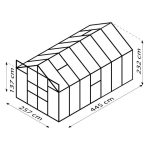 STEKLEN RASTLINJAK VITAVIA MERIDIAN 2 11500 ESG3MM SMARAGDNA 2.6X4.4M - slika 4