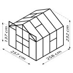 STEKLEN RASTLINJAK VITAVIA MERIDIAN 2 6700 ESG3MM ČRNA 2.6X2.6M - slika 4