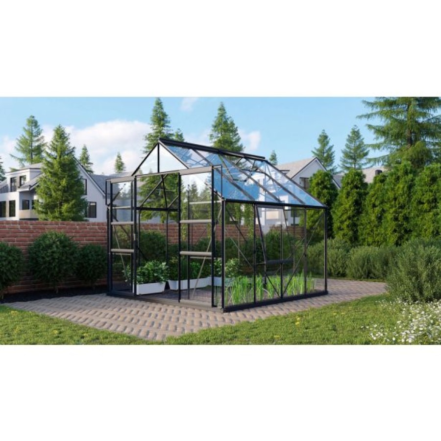 STEKLEN RASTLINJAK VITAVIA MERIDIAN 2 6700 ESG3MM ČRNA 2.6X2.6M - slika 5