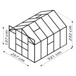 STEKLEN RASTLINJAK VITAVIA MERIDIAN 2 8300 ESG3MM ALU 2.6MX3.2M - slika 4