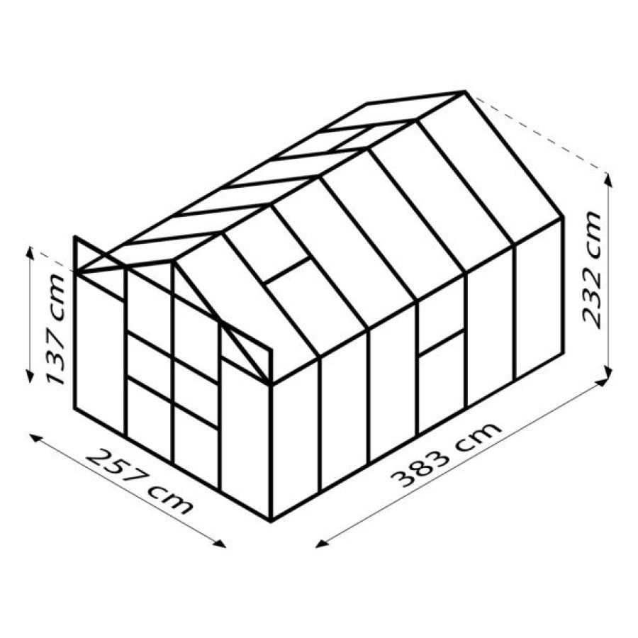 STEKLEN RASTLINJAK VITAVIA MERIDIAN 2 9900 ESG3MM ALU 2.6X3.8M - slika 4