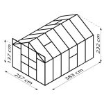 STEKLEN RASTLINJAK VITAVIA MERIDIAN 2 9900 ESG3MM ČRNA 2.6X3.8M - slika 3