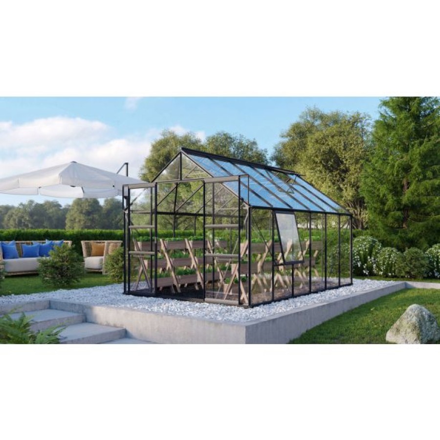 STEKLEN RASTLINJAK VITAVIA MERIDIAN 2 9900 ESG3MM ČRNA 2.6X3.8M - slika 4