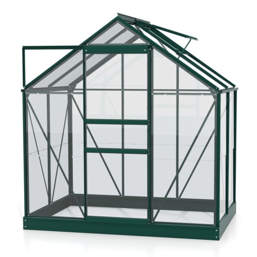 STEKLEN RASTLINJAK VITAVIA PLANET 2500 ESG 3MM, 1,95X1,31 SMARAGDNA - RASTLINJAK+OKVIR ZA TEMELJ