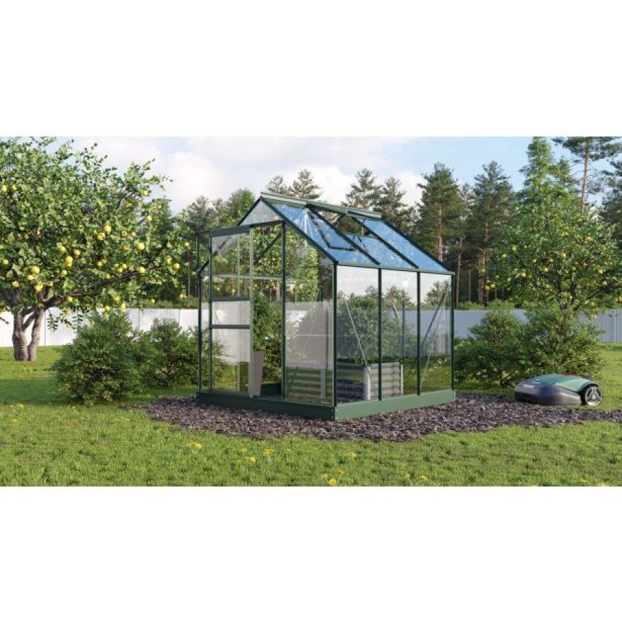 STEKLEN RASTLINJAK VITAVIA PLANET 3800 ESG 3MM, 1,95X1,95M SMARAGDNA -RASTLINJAK+OKVIR ZA TEMELJ - slika 2