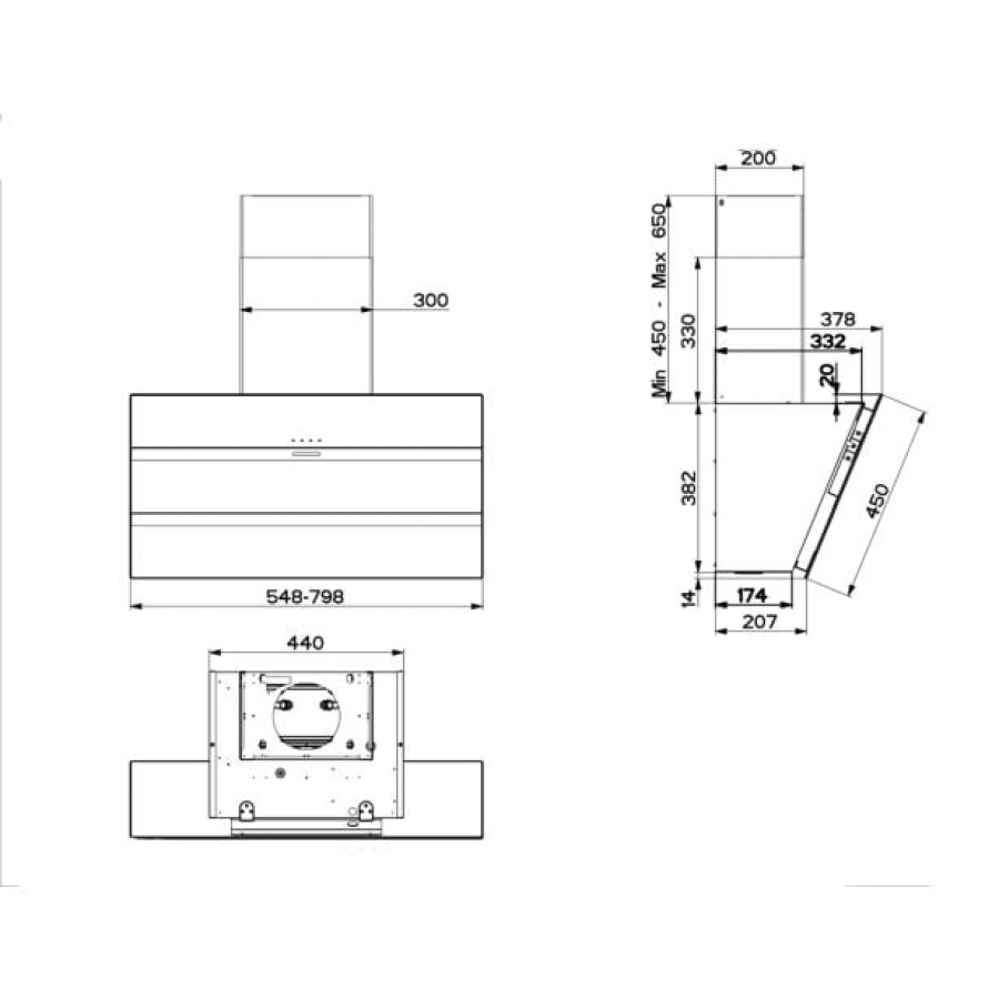 STENSKA KUHINJSKA NAPA FABER STEELMAX EV8 LED BK/X A55 - slika 3