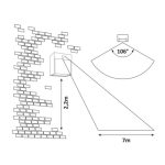 STENSKA VRTNA SVETILKA RABALUX BALIMO SENZOR BELA 12W - slika 8