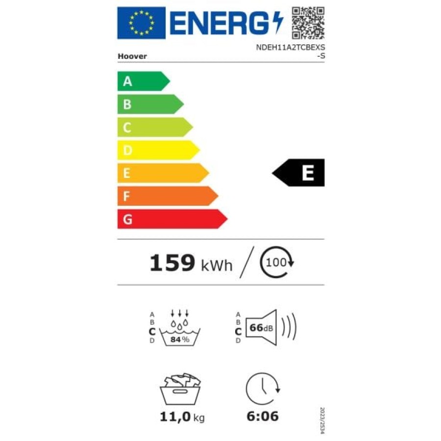 SUŠILNI STROJ HOOVER NDEH11A2TCBEXS-S, 11KG, A++ - slika 4