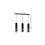 VISEČA SVETILKA MILAGRO VIDAR ČRNA 3XGU10 MLP5404 - slika 10