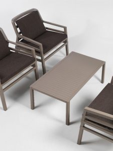 Vrtni stol ARIA z blazinami, tortota/caffe - slika 6