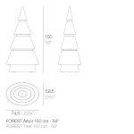 Čarobno božično drevo 1,5 m - Ramón Esteve je za Vondom the Forest Collection - slika 3