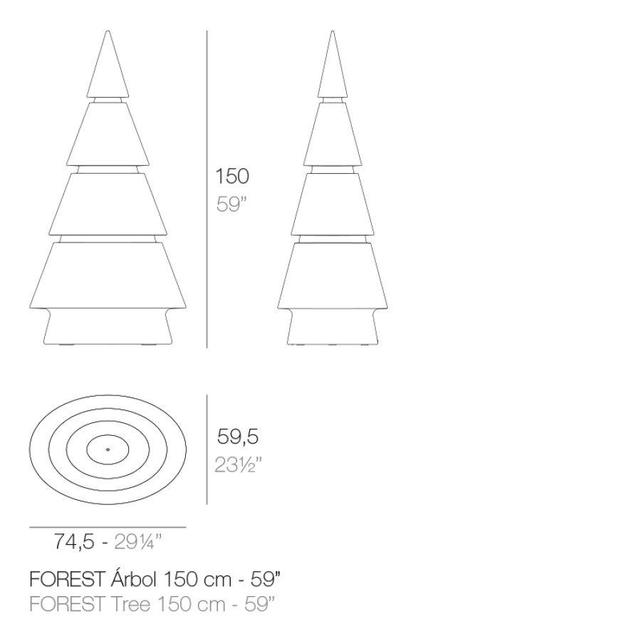 Čarobno božično drevo 1,5 m - Ramón Esteve je za Vondom the Forest Collection - slika 3