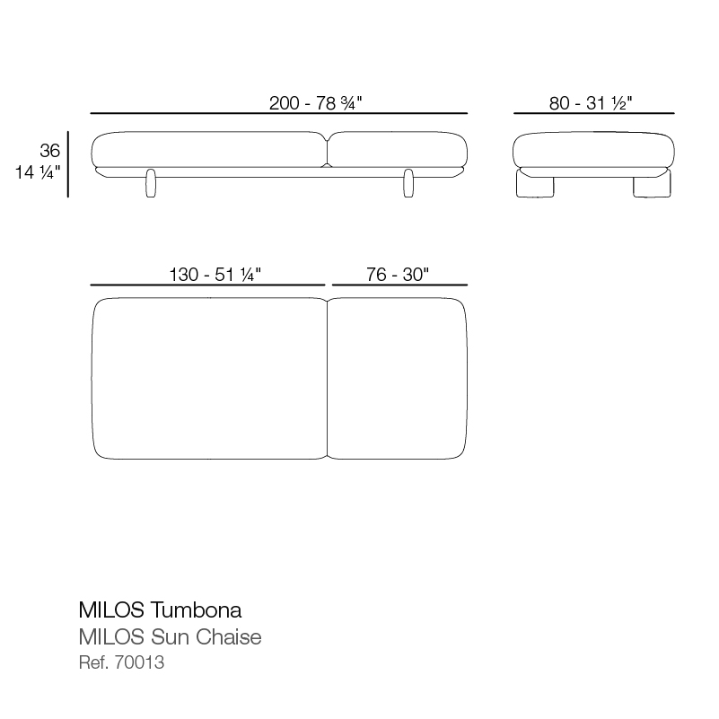 Mere Milos ležalnik