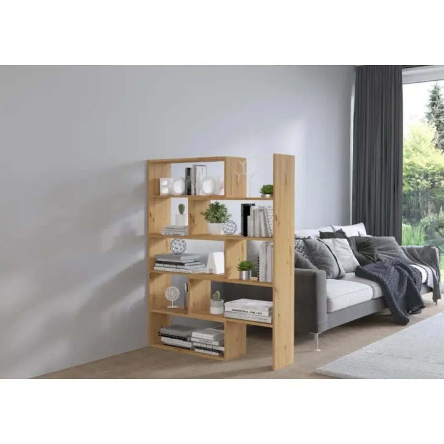 Dnevni regal KARI je moderen in uporaben kos pohištva, ki bo privabil pozornost. Narejen je iz kvalitetnih materialov in je stabilen. Dimenzije: - D: 72/125