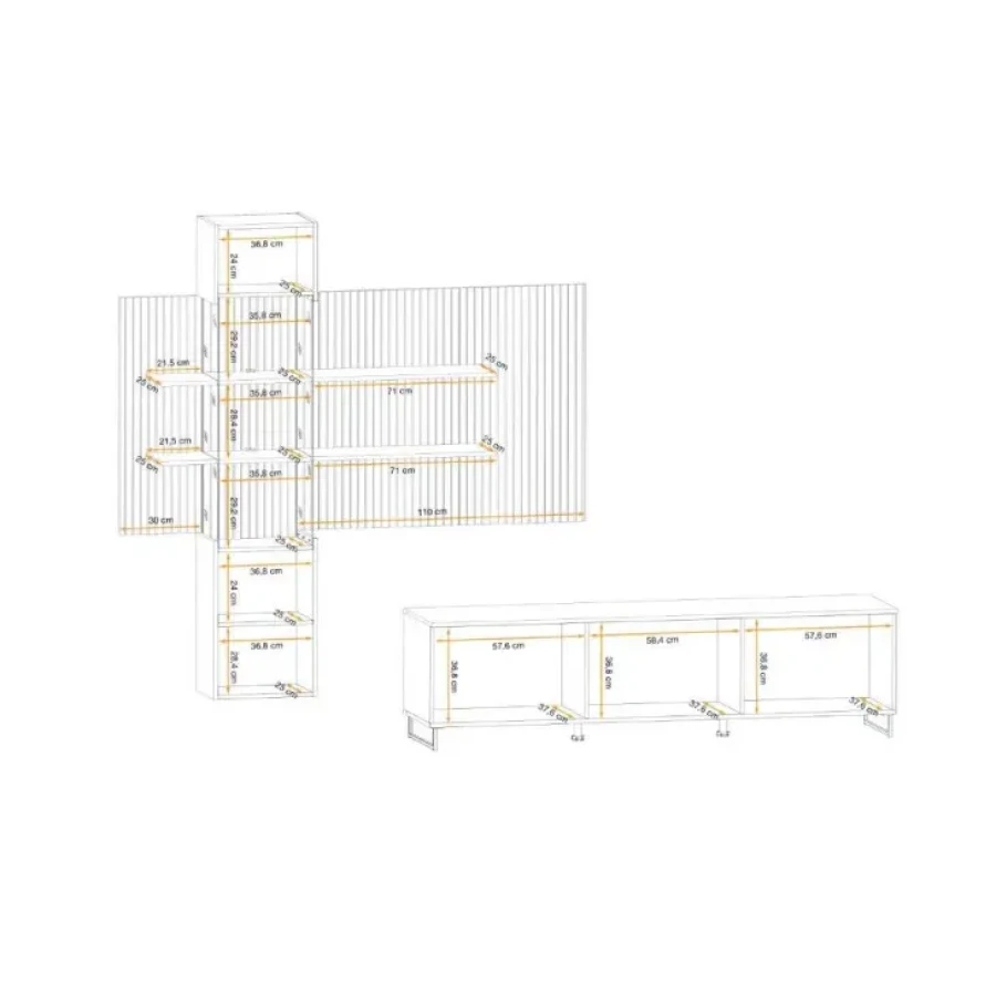 Dnevni regal LUXUR 1 - slika 9