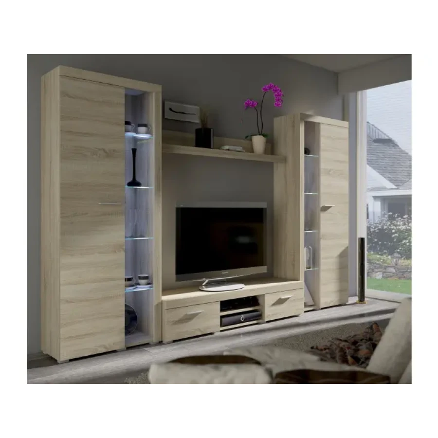 Dnevni regal RUBA 3 XL je moderno oblikovan in elegantnega videza. Dnevni regal je izdelan v EU. Dimenzije dnevnega regala so 300 cm x 190 cm x 40,2 cm Barva: