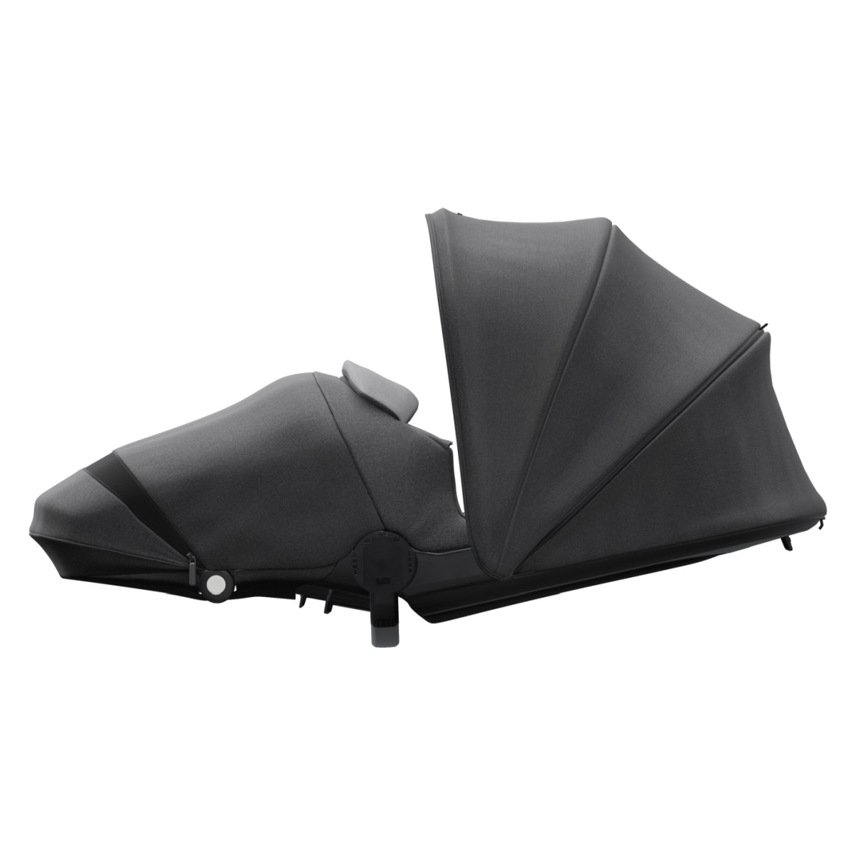 Joolz Košara za voziček Hub+ Cocoon - Awesome Anthracite Ergonomska zasnova novo razvitega košara za voziček - Cocoona objeme novorojenčka v udobje. Uporabljate ga lahko od rojstva do 18 mesecev. V prvih 6 mesecih lahko vzmetnico uporabljate v ležečem položaju